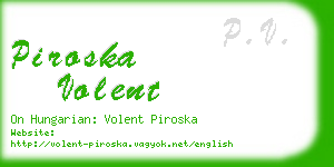 piroska volent business card